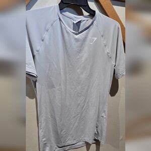 Gymshark Men’s Light Gray Performance V-Neck Tee